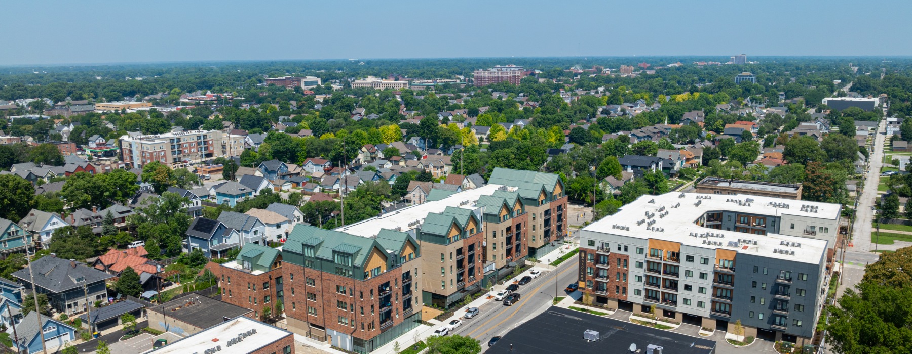 Aerial view of The Grounds Apartments